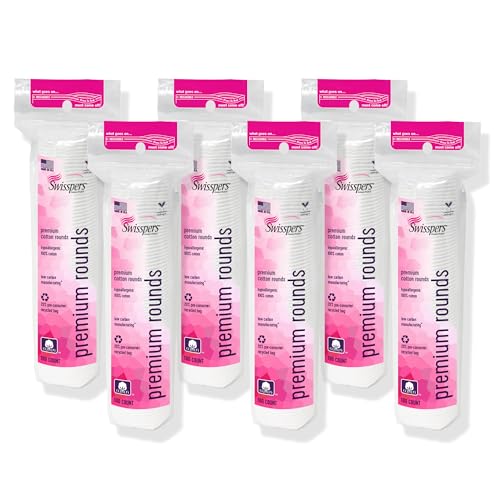 Swisspers Premium Cotton Rounds 6-pack front view