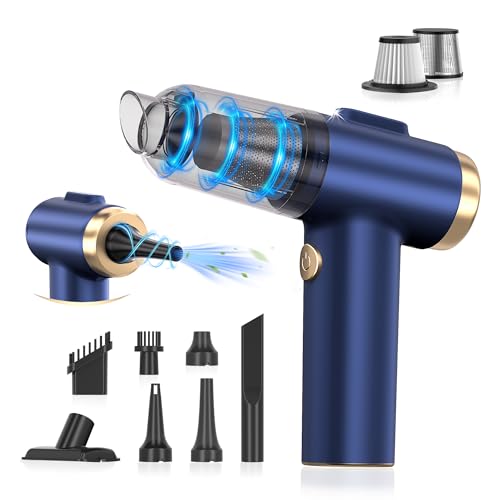 RLCHFEI handheld car vacuum cleaner blue