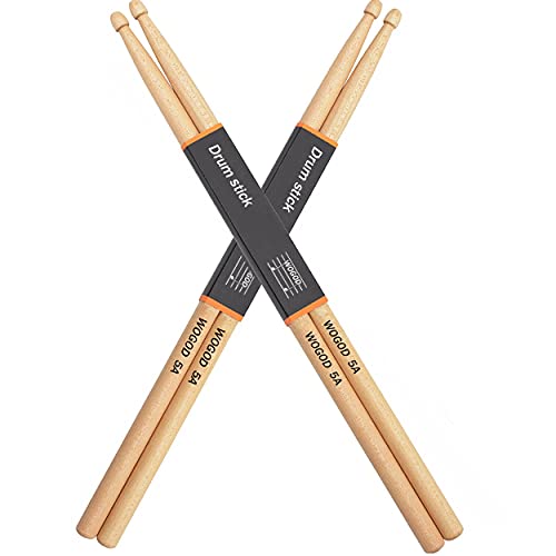 WOGOD 5A Maple Drum Sticks GB-1 pair