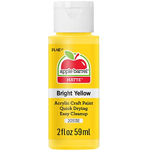 Apple Barrel Bright Yellow acrylic paint bottle