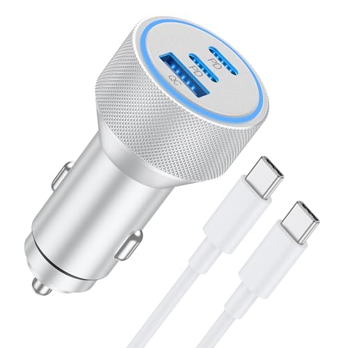 WODENTA 67W fast USB C car charger in white