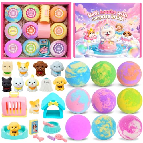 Bgiscaw Bath Bombs for Kids with Toys Inside boxed set