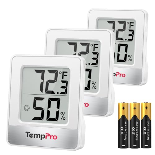 TempPro TP49 3 Pack digital hygrometer set
