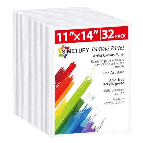 Simetufy 32 pack canvas boards