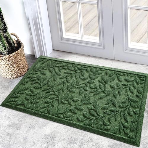 Bulijojo front entrance doormat leaves green pattern