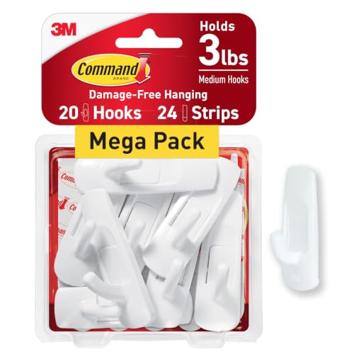 Command Medium White Hooks pack