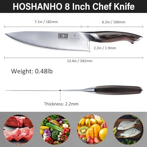 Chef knife cutting vegetables on a board