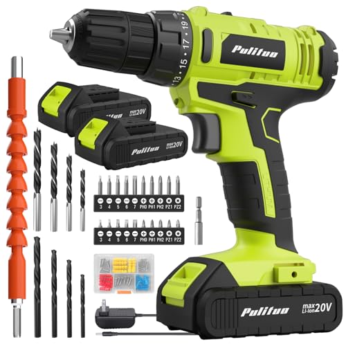 PULITUO 20V Cordless Drill Driver Green