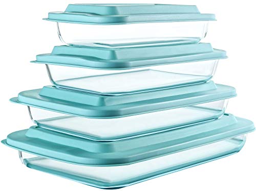 M MCIRCO 8 Piece Deep Glass Baking Dish set