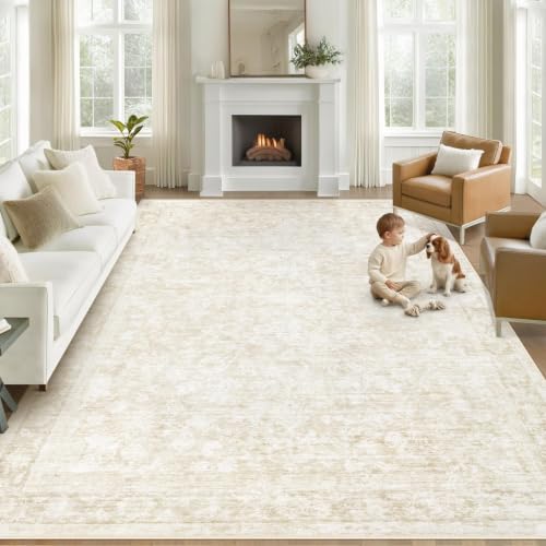 Losbulake 8x10 floral rug in beige