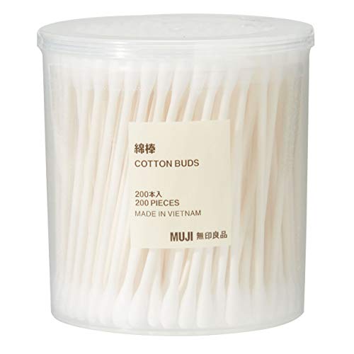 MUJI Cotton Buds 200pcs white packaging