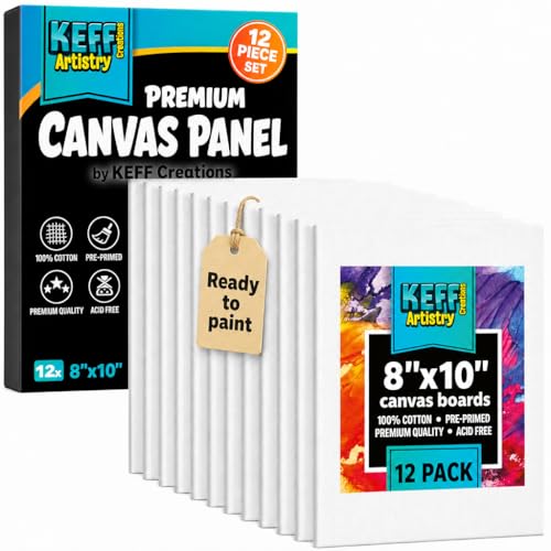 KEFF 12-pack 8x10 canvas boards