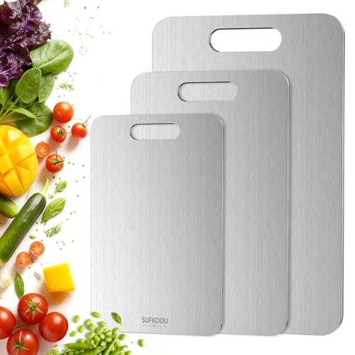 sufkodu Titanium Cutting Board Set of 3