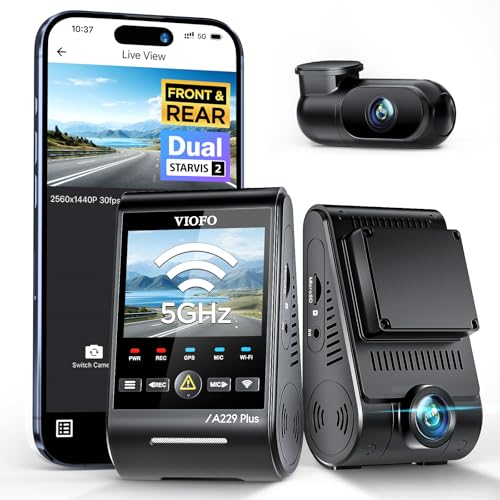 VIOFO A229 Plus front and rear dash cam system