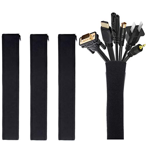 JOTO 4-pack black cable sleeves