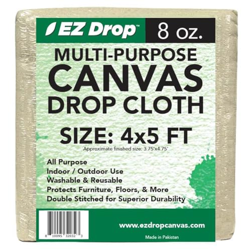 EZ DROP 4x5 canvas drop cloth folded