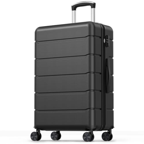 Sweetcrispy 28 inch black luggage front view