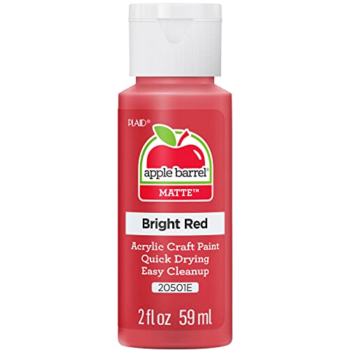 Apple Barrel Acrylic Paint Bright Red front view