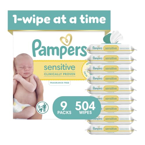 Pampers Sensitive Baby Wipes 9 pack bundle