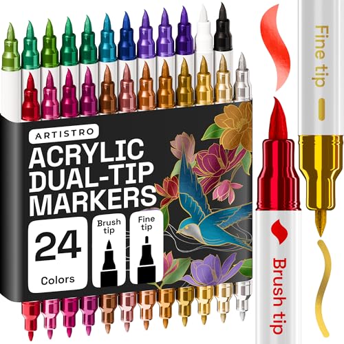 ARTISTRO 24 metallic paint marker set