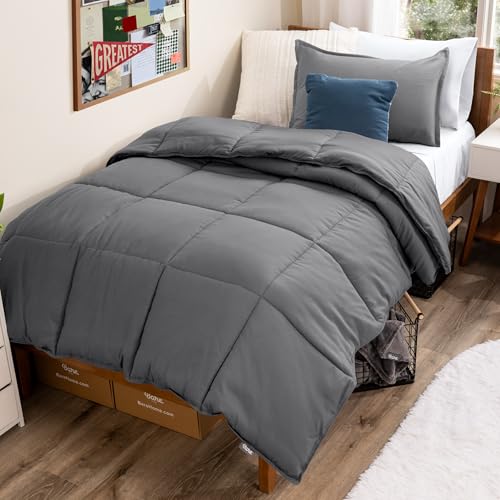 Bare Home 1800 Ultra Soft Comforter Set in grey