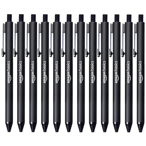 Basics retractable black pens 12-pack