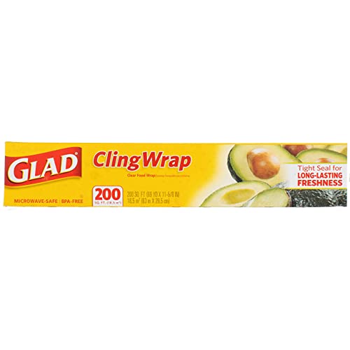 Glad Cling Wrap 200 Sq Ft 3 Pack packaging