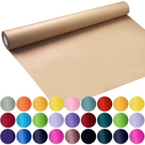 SMART&CASUAL brown kraft paper roll on white background