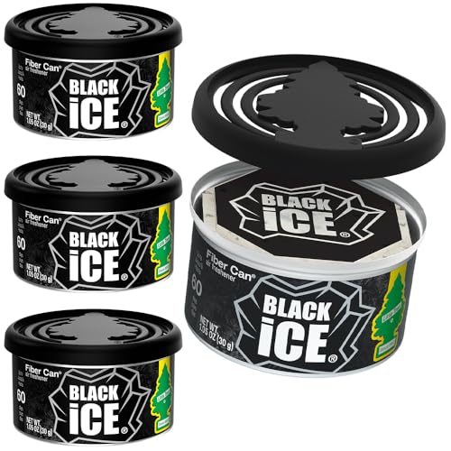 LITTLE TREES Fiber Can Black Ice front view