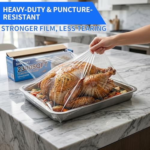 Close up of the clear food grade plastic material