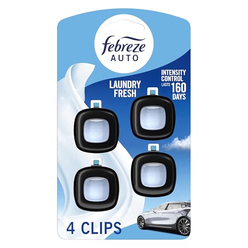 Febreze Car Air Freshener Laundry Fresh 4-pack front