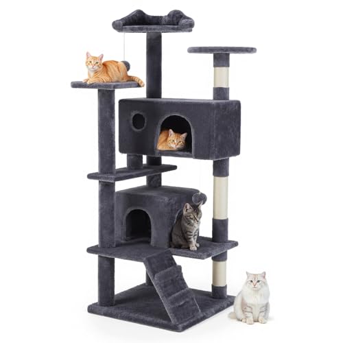 Aidoly 54 Inch Cat Tree Tower front view