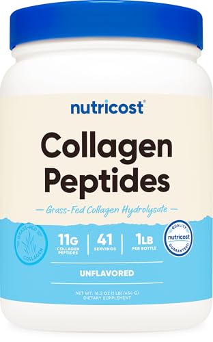 Nutricost Collagen Peptides Powder 1LB front view
