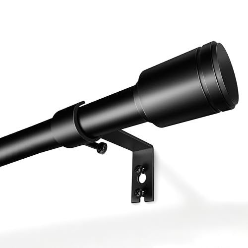 Edidonson 30-90 inch black curtain rod