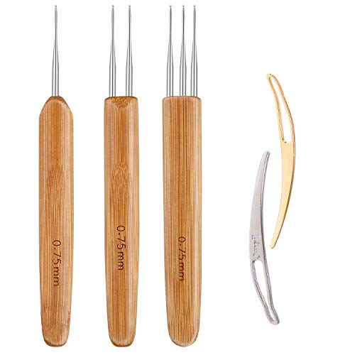 AUGSUN Dreadlock Crochet Hook Tool 0.75mm set