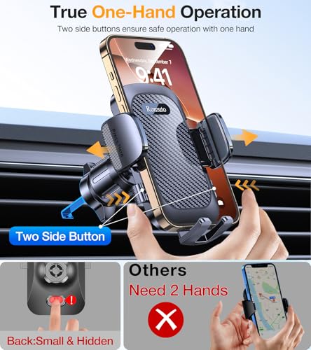 Adjustable angle features of Romuto phone mount