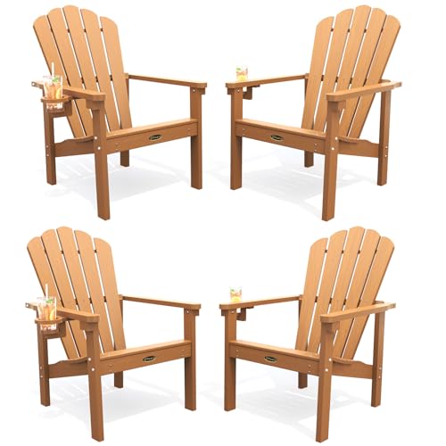 THOEOE stackable Adirondack chair set of 4 wood view