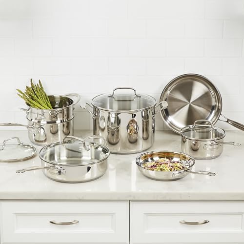 Cuisinart stainless steel saucepans with glass lids
