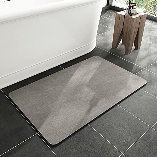 MontVoo 16x24 Grey bath mat top view