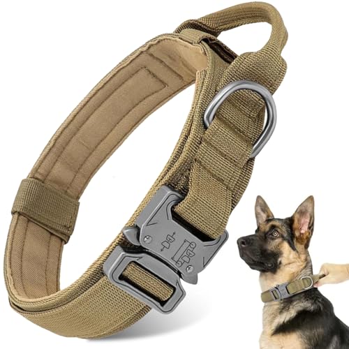 Antswish Tactical Dog Collar XL Brown overview