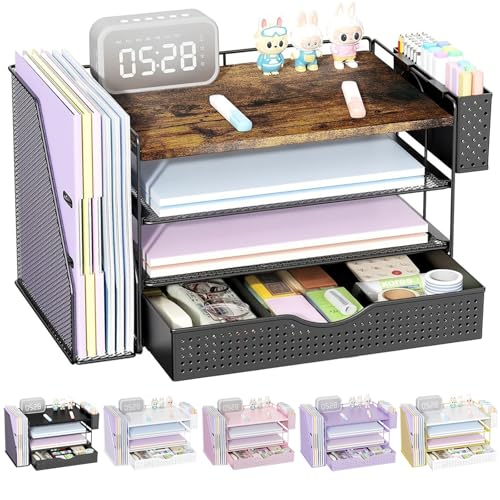 Gianotter Wood Desk Organizer 4TW front view