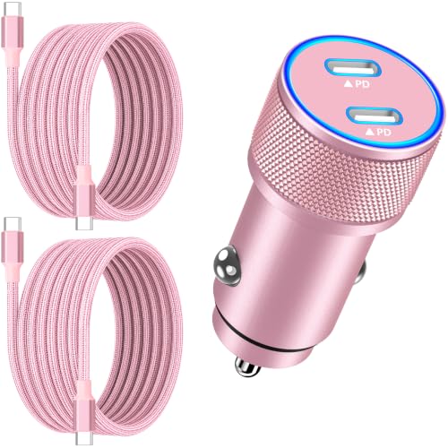 Linocell iPhone 17 Car Charger Titanium Pink front view