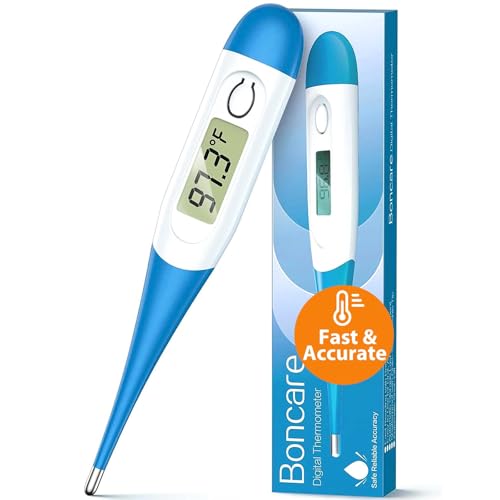 Boncare 10 Seconds Oral Thermometer light blue front view