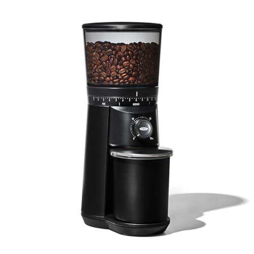 OXO Brew Conical Burr Coffee Grinder Matte Black side view