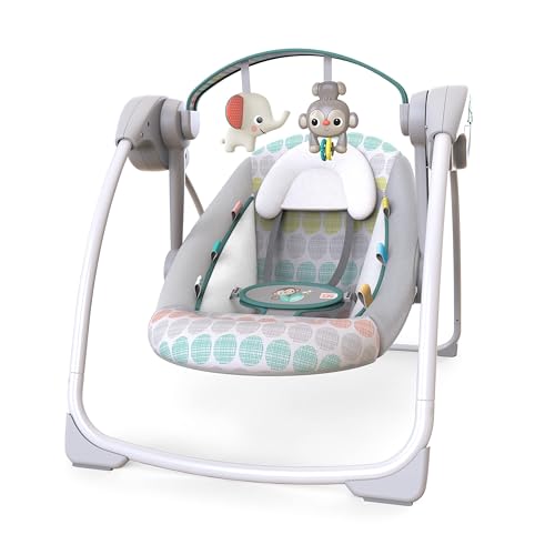 Bright Starts Whimsical Wild Portable Baby Swing full view