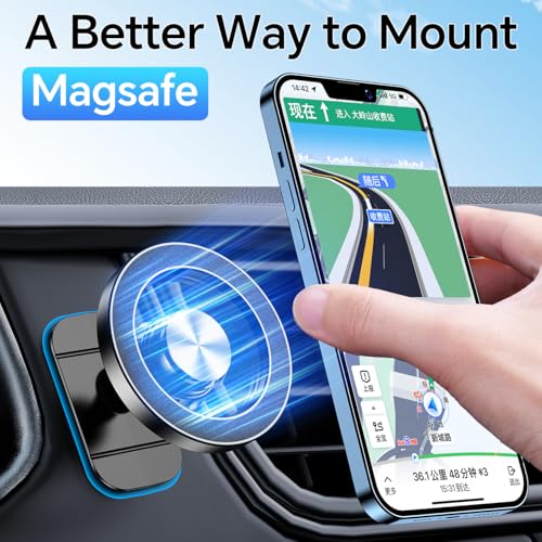 Magnetic car mount profile view