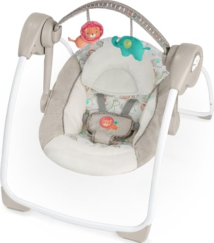 Ingenuity Soothe 'n Delight Portable Baby Swing Cozy Kingdom view
