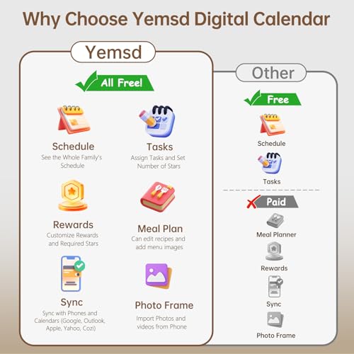 Yemsd digital calendar home office application