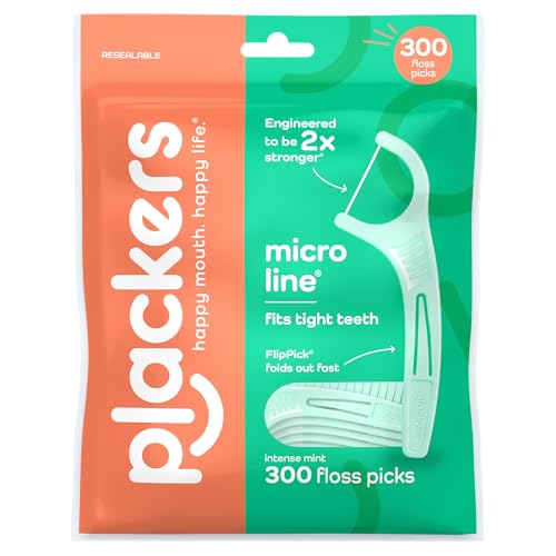 Plackers Micro Line Floss Picks 300 count package