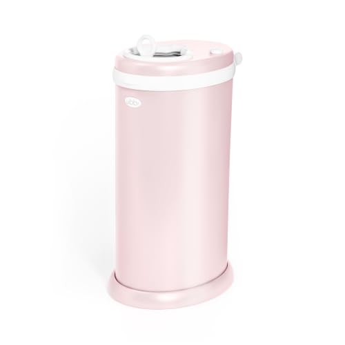 Ubbi Stainless Steel Diaper Pail in Blush Pink